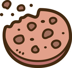 Fototapeta premium Cookie vector doodle illustration and graphic