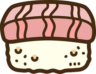 Sushi vector doodle illustration and graphic