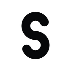 Letter S icon isolated on a white background. Vector illustration.