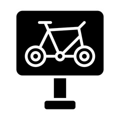 Area Bicycle Solid Icon