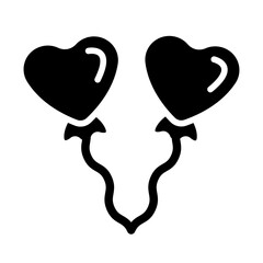 Balloon Love Solid Icon