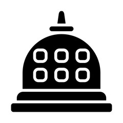 Fototapeta premium Borobudur Solid Icon