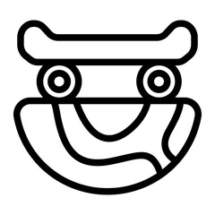 Car Free Day Line Icon