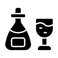 Champagne Solid Icon