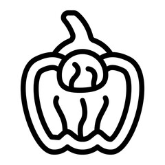 Chopped Paprika Line Icon