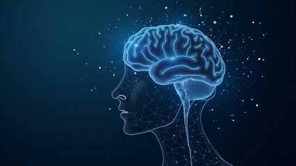 Artificial Intelligence Brain with Neural Network Connections