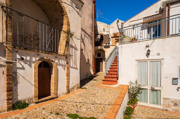 views of the village of Pisticci, Matera province, Italy