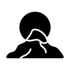Mount Fuji Solid Icon