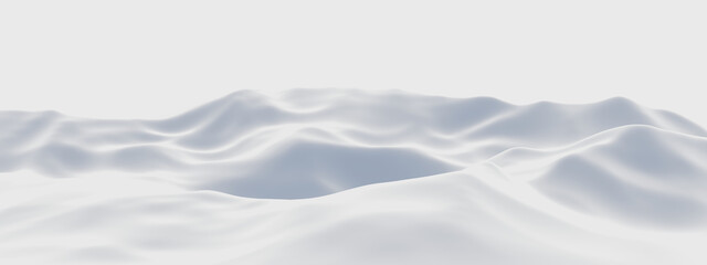 White snowy mountain. Snow terrain.