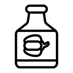 Sauce Paprika Line Icon