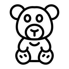 Teddy Bear Line Icon