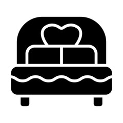 Wedding Bed Solid Icon