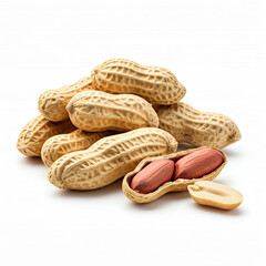 Peanuts on transparent background.