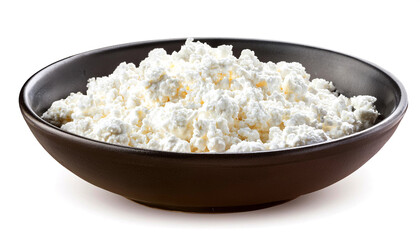 カッテージチーズ。白背景。（cottage cheese on white background）
