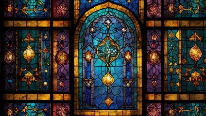 stained glass window in church