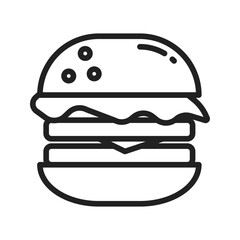 Burger icon vector image. Suitable for mobile apps, web apps and print media.