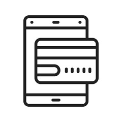 Obraz premium Cashless Payment icon vector image. Suitable for mobile apps, web apps and print media.