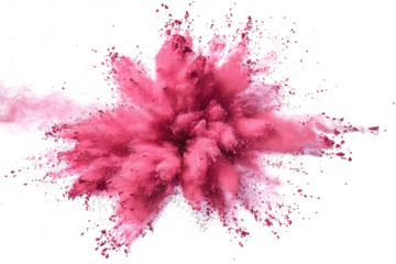 stunning pink powder explosion against a white backdrop ideal for adding a touch of vibrant color to designs
