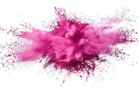 explosion of fine pink powder in midair a captivating display of color and texture for artistic inspiration - Powered by Adobe