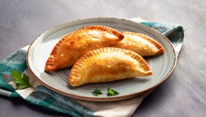 Fried empanadas in plate