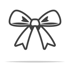 Ribbon bow outline icon transparent vector isolated