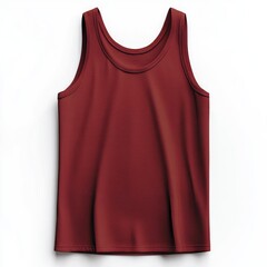 realistic high quality Maroon tank top mockup isolated