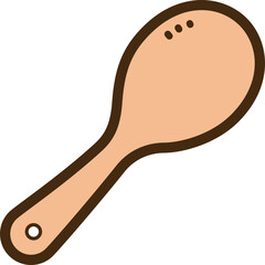 Mixing spoon vector doodle illustration and graphic