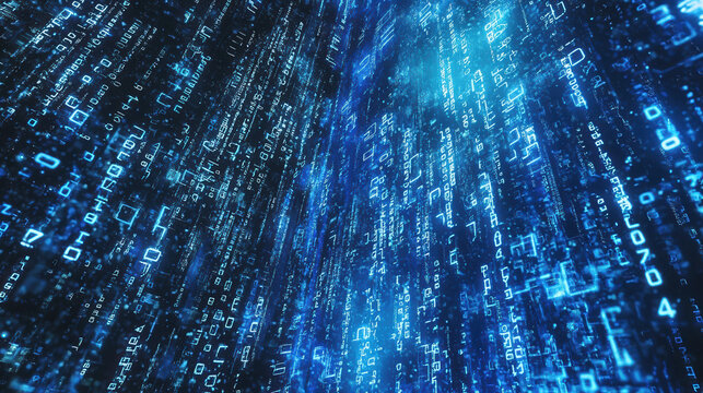 A digital environment, blue similar to a science fiction film.