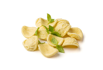 Raw Orecchiette Pasta, Homemade Dry Macaroni, Italian Recchietedde