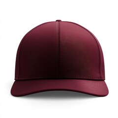 realistic high quality Maroon snapback mockup isolated