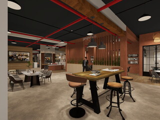 TIENDA DE MUEBLES DE ESTILO INDUSTRIAL MODERNO 