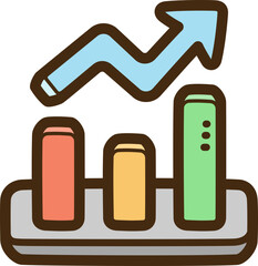 Growth vector doodle illustration and graphic