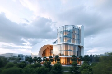 modern office building in the city