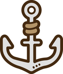 Anchor vector doodle illustration and graphic