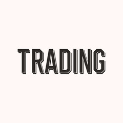 Professional Trading Typography Design Template Vector Illustration for Financial and Investment Markets