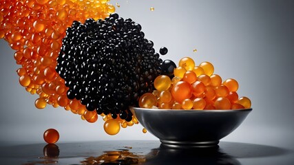 The Essence of Luxury: Abstract Caviar-Inspired Art
