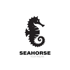 Fototapeta premium Seahorse Logo. Seahorse Logo Design. Seahorse Logo Brand. Seahorse Logo Vector Design Isolated on White Background