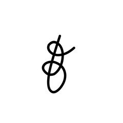 knotted rope line icon