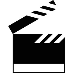 Simple vector icon movie shooting board