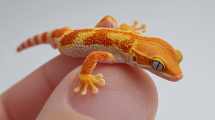 Orange Leopard Gecko Close-Up
