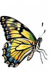 the AI Image Generator, a Vibrant Butterfly Against a Dark Background