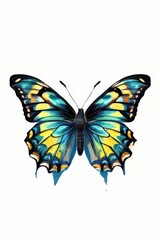 the AI Image Generator, a Vibrant Butterfly Against a Dark Background