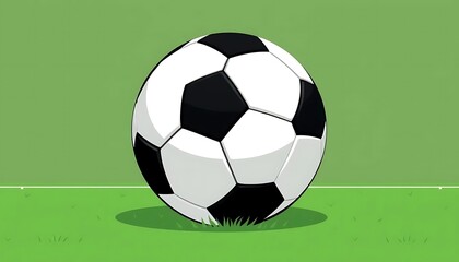 Soccer Ball on Green Field Graphic Design