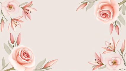 Soft floral elements framing the top and bottom, leaving space in the middle for text.


