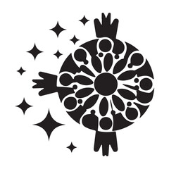 Festive lights and decorations for a grand festival