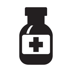 Hospital and medical health care Pharmacy Sign icon silhouette vector illustration