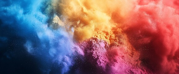 Fototapeta premium Abstract colorful cloudscape, vibrant hues, cosmic texture.