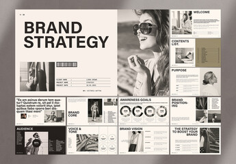 Brand Strategy Template Presentation Design Layout
