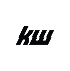 KW monogram logo design letter text name symbol monochrome logotype alphabet character simple logo