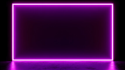 Trade display stand with purple neon lights